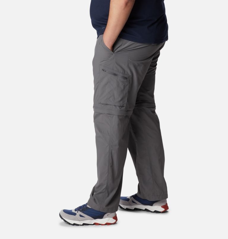 Men's Columbia Silver Ridge Convertible Pants Dark Grey | Plus Size CA-C8L30